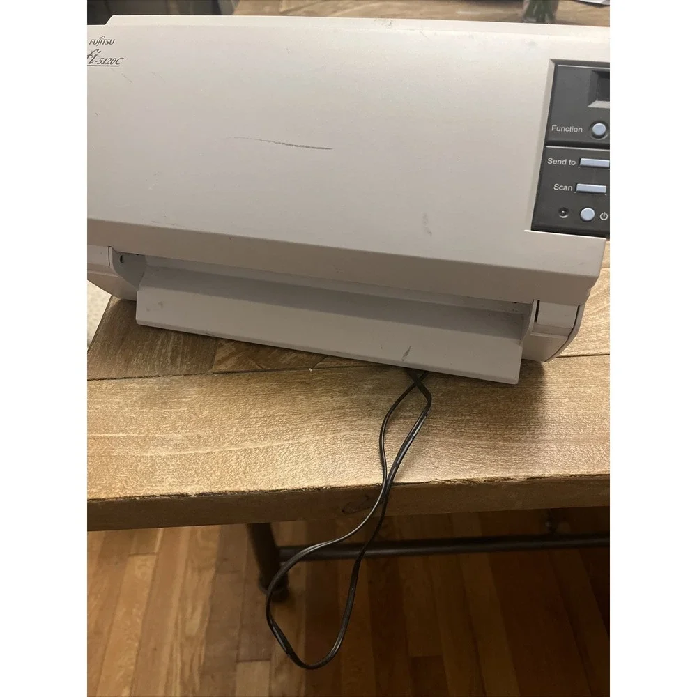 Fujitsu fi-5120c Full Color Document Duplex Scanner Feeder *No Trays* w/ Adapter